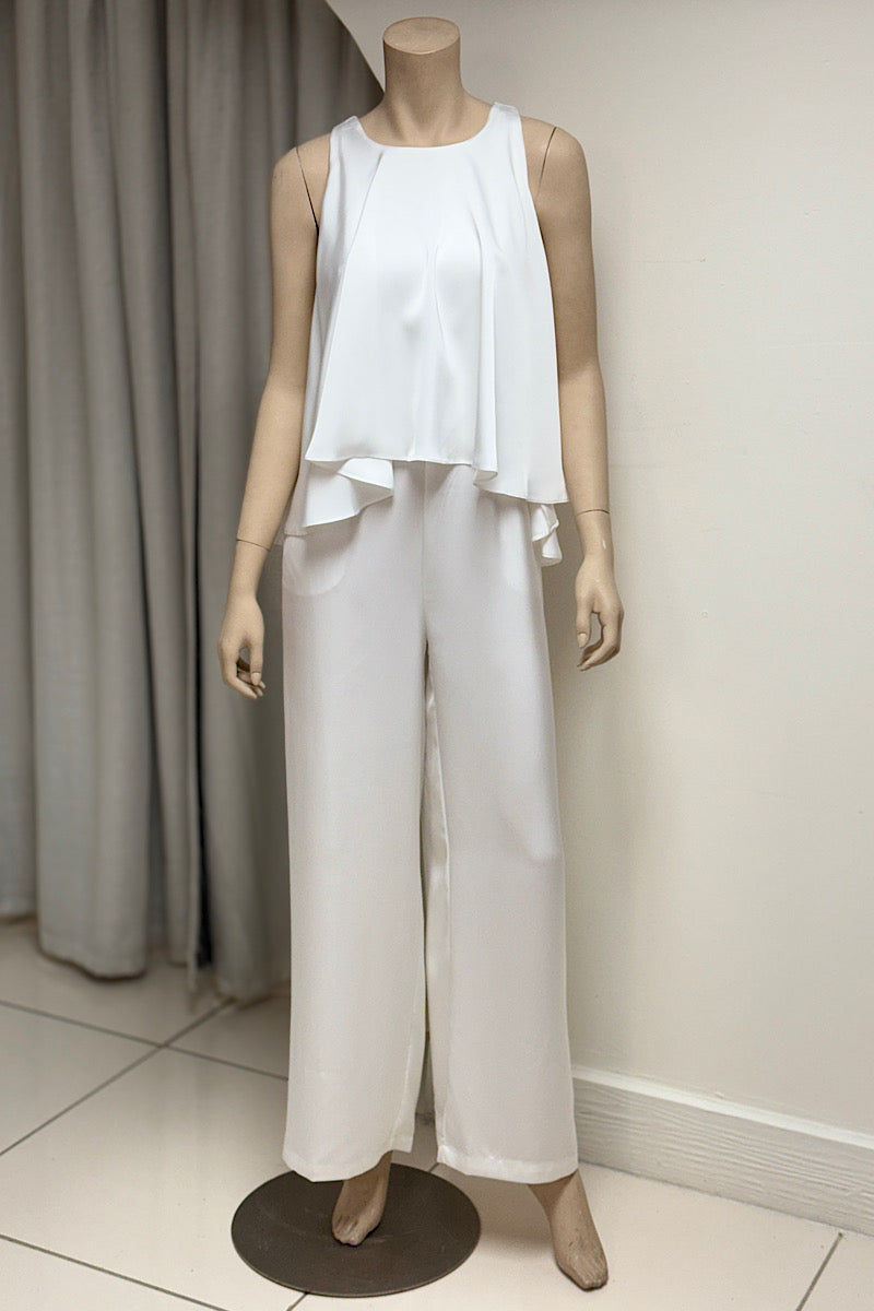Overlay Wide Legged Jumpsuit