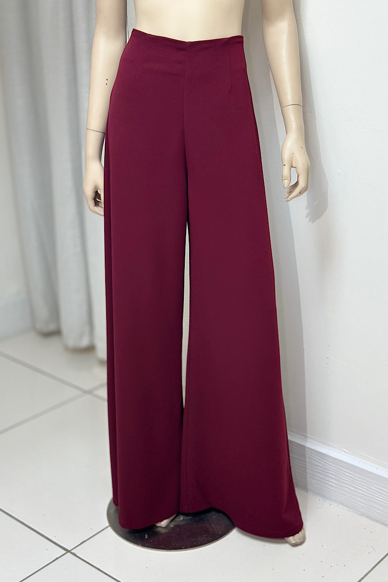 High Waisted Long Flowy Pants