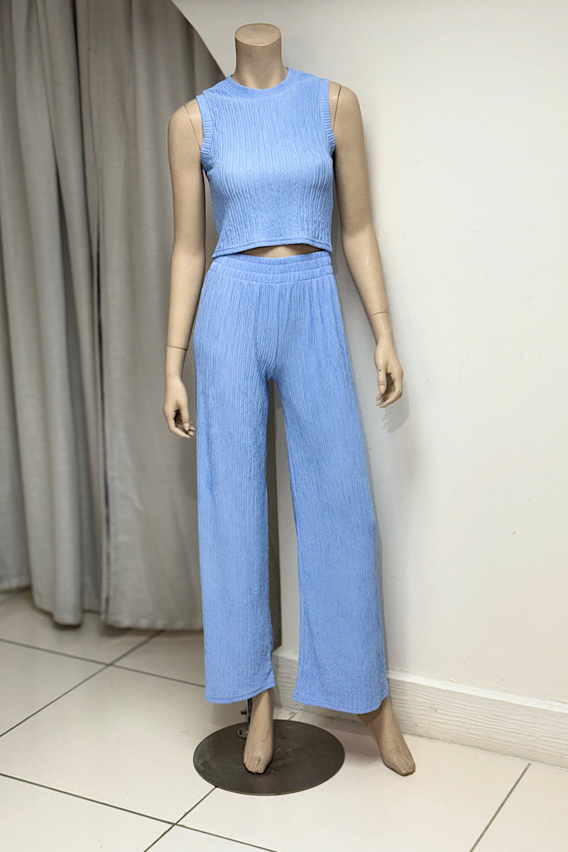 Crinkle Flowy Pant Set