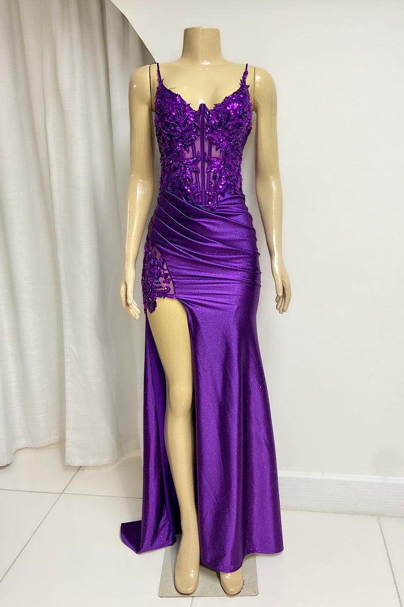 Fitted Bustier Sequin Formal