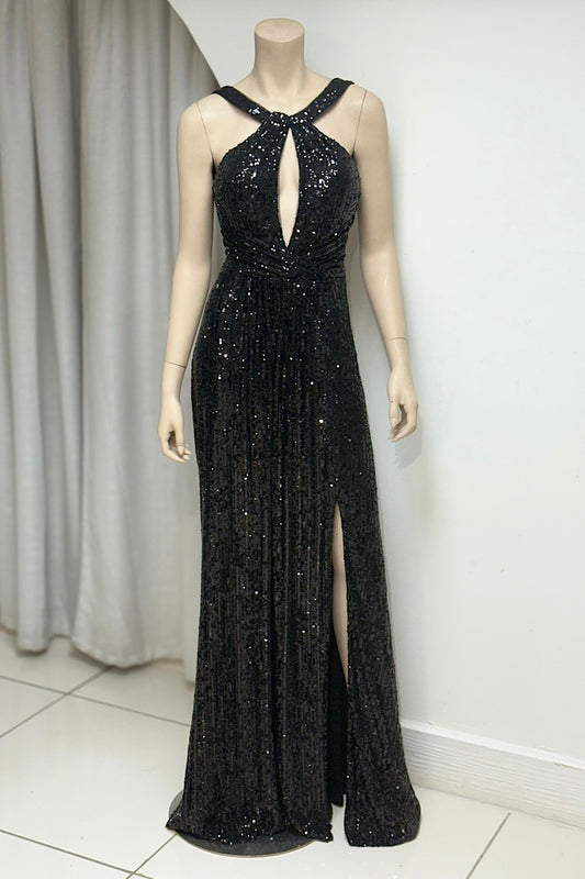 Full Sequin Halter Formal