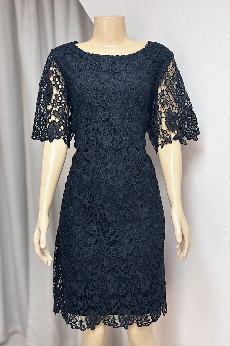 Floral Lace Knee Length Dress