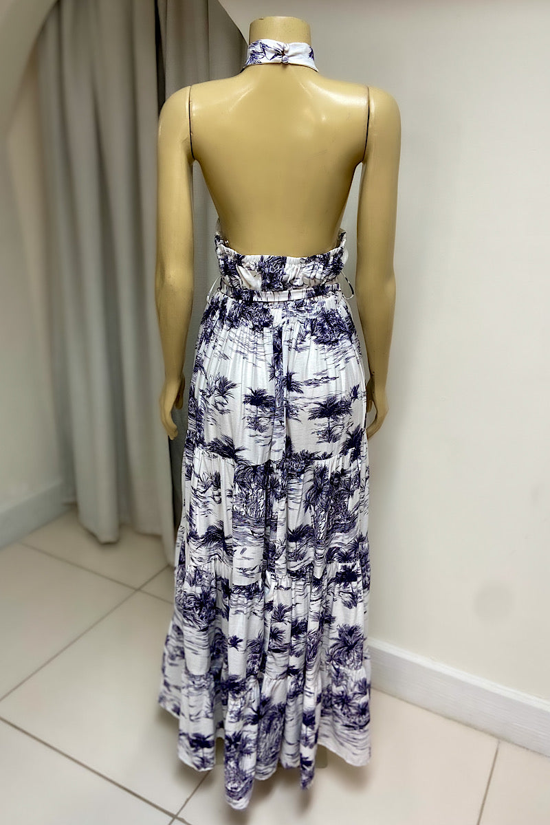 Printed Halter Maxi