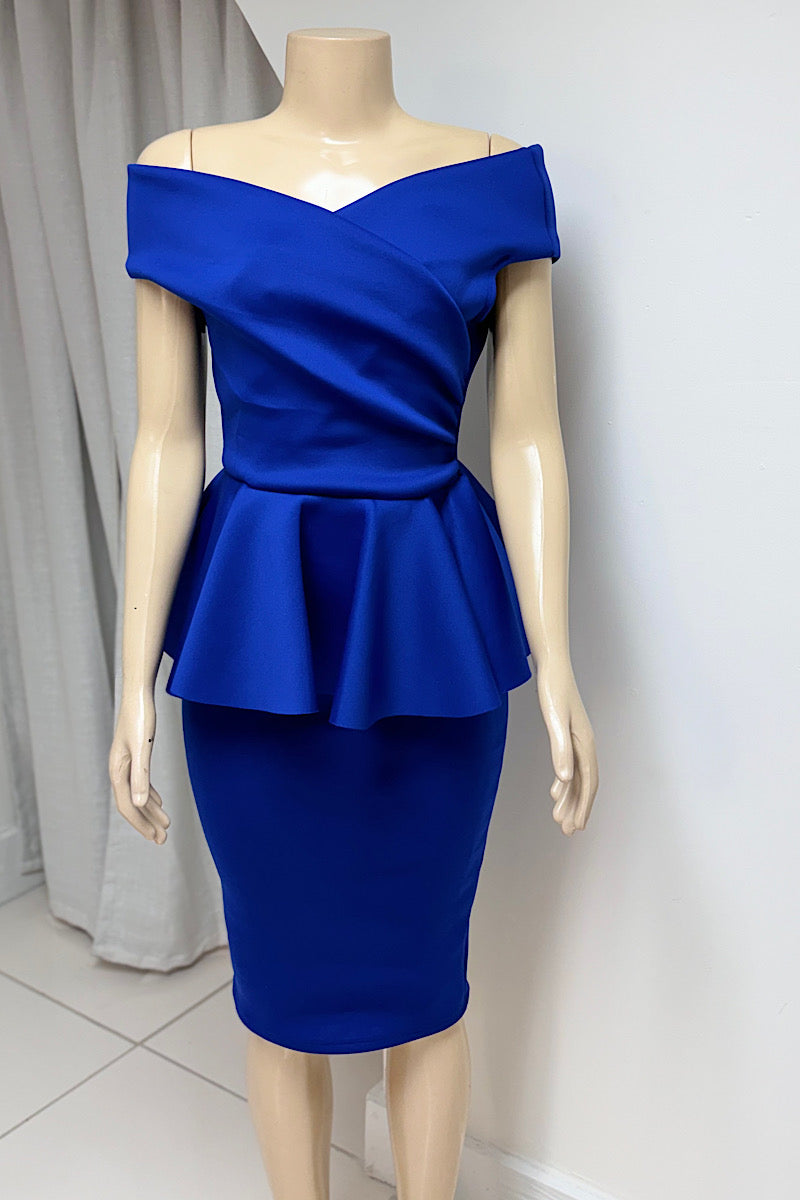 Peplum Scuba Dress