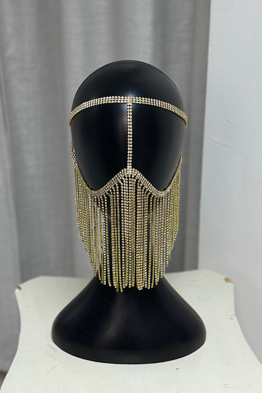 Arabian Rhinestone Face Veil