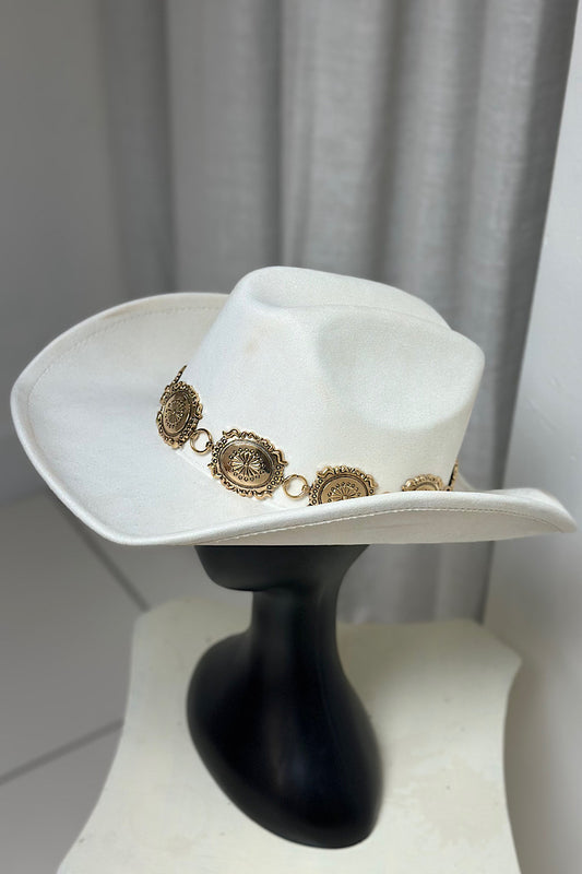 Decorated Chain Detail Cowboy Hat