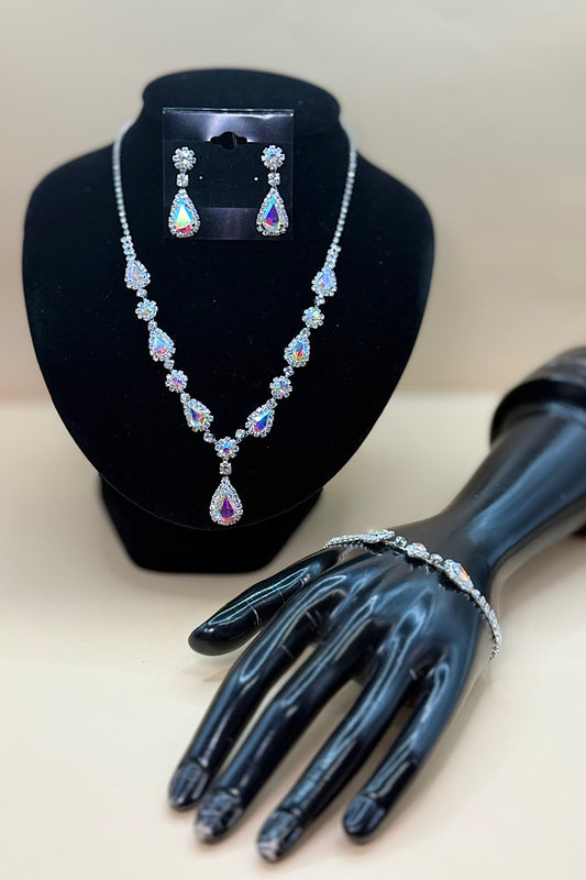 Jewelry Set- Silver Iridescent Collection