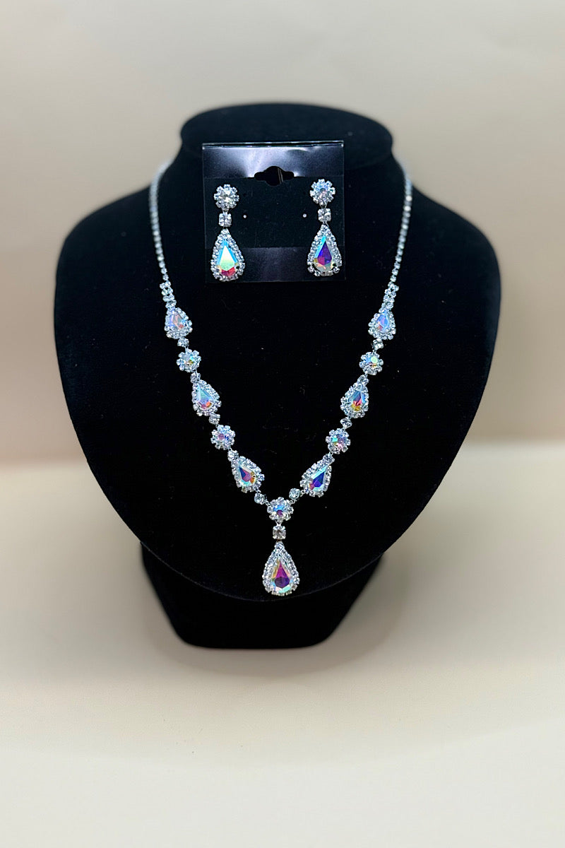 Jewelry Set- Silver Iridescent Collection
