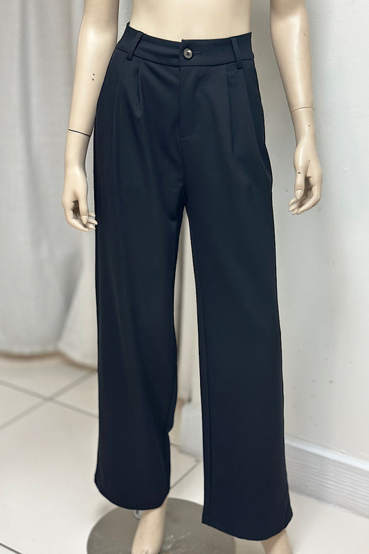 Pleated Wide Legged Work Pant