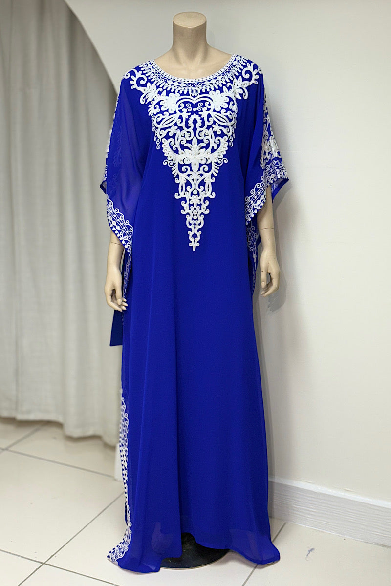 Flowy Embroidered Kaftan Dress