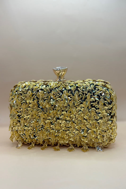 Beaded Sequin Rhinestone Clutch