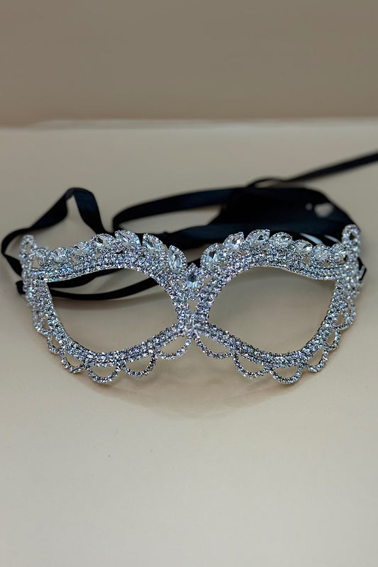 Rhinestone Tied Mask