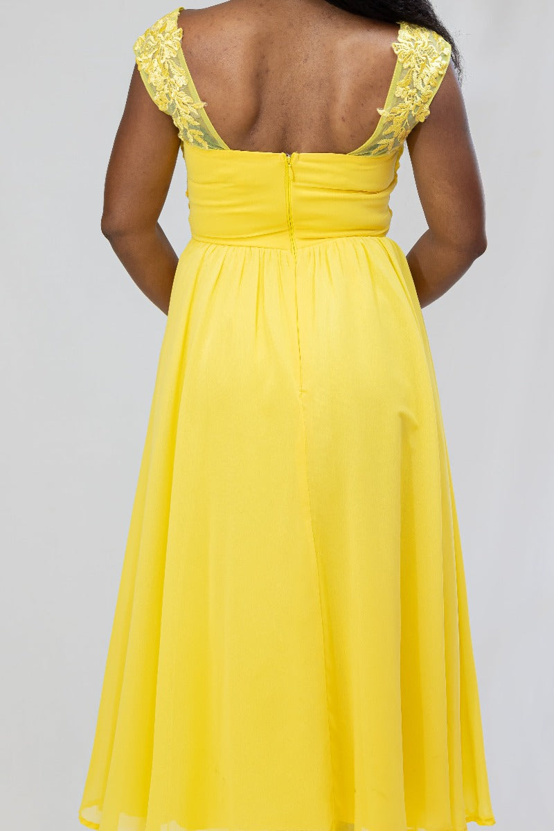 Yellow Flare Formal Dress