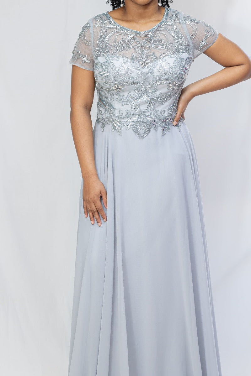 Gray Beaded Formal