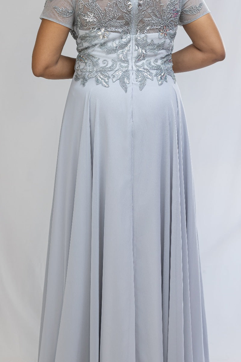 Gray Beaded Formal