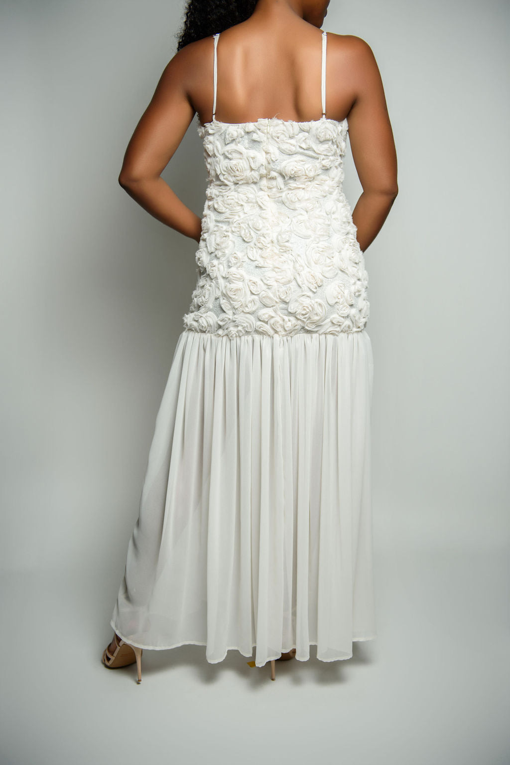 Rosette Thin Strap Semi Formal